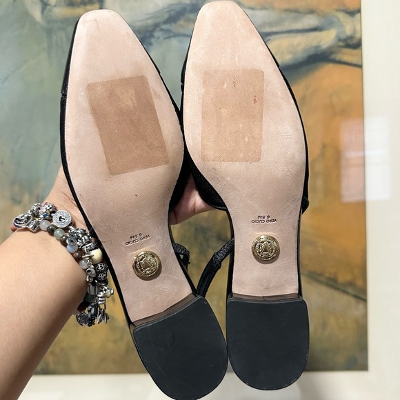 🌹VERONICA BEARD🌹Cecile Half d'Orsay Slingback Pump In Black Size: 6.5M - Picture 10 of 10